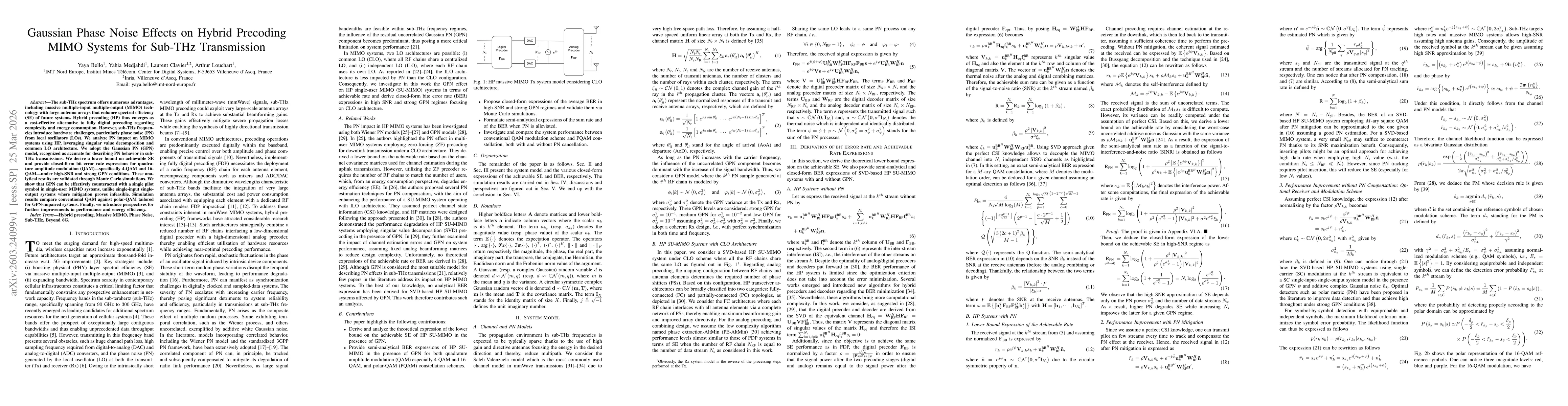 Thumbnail for Gaussian Phase Noise Effects on Hybrid Precoding MIMO Systems for Sub-THz Transmission