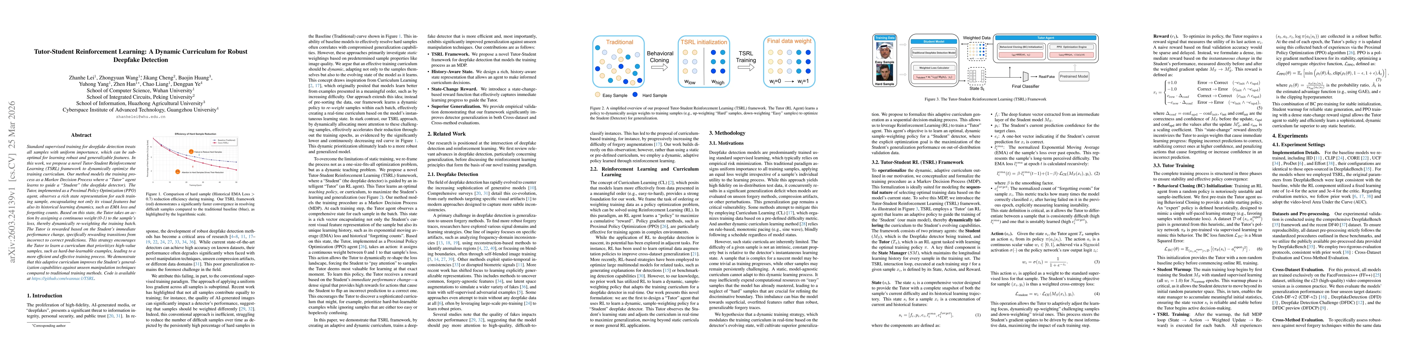 Thumbnail for Tutor-Student Reinforcement Learning: A Dynamic Curriculum for Robust Deepfake Detection