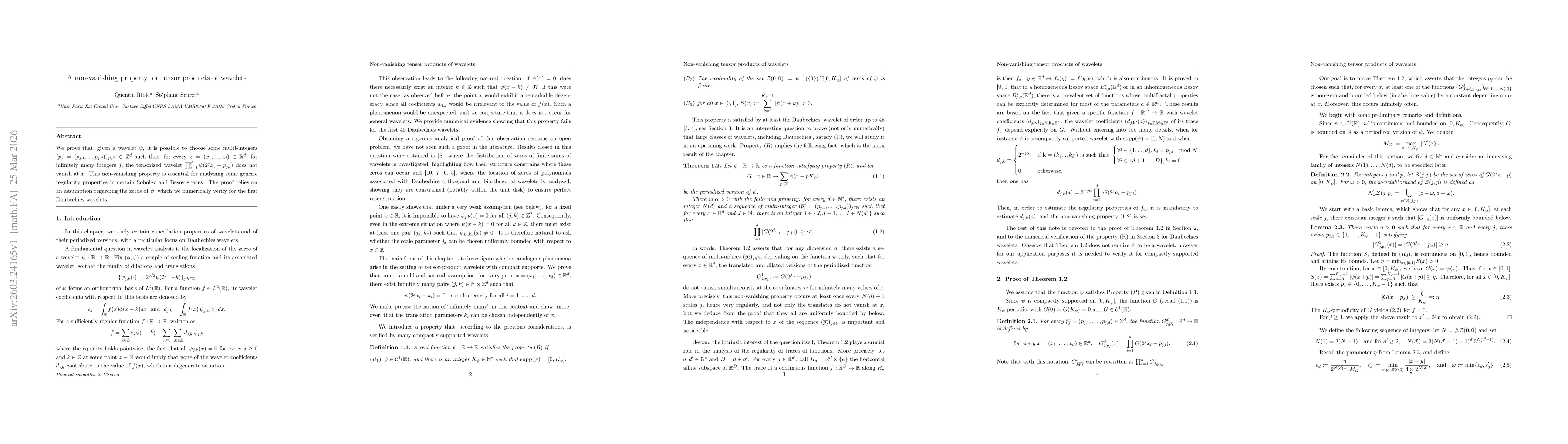 Thumbnail for A non-vanishing property for tensor products of wavelets