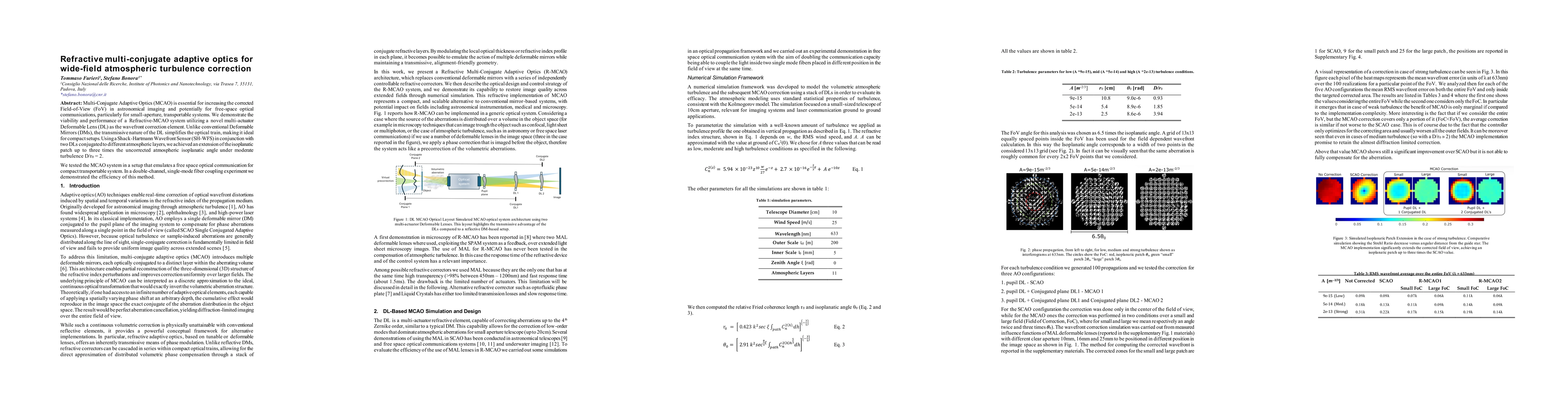 Thumbnail for Refractive multi-conjugate adaptive optics for wide-field atmospheric turbulence correction