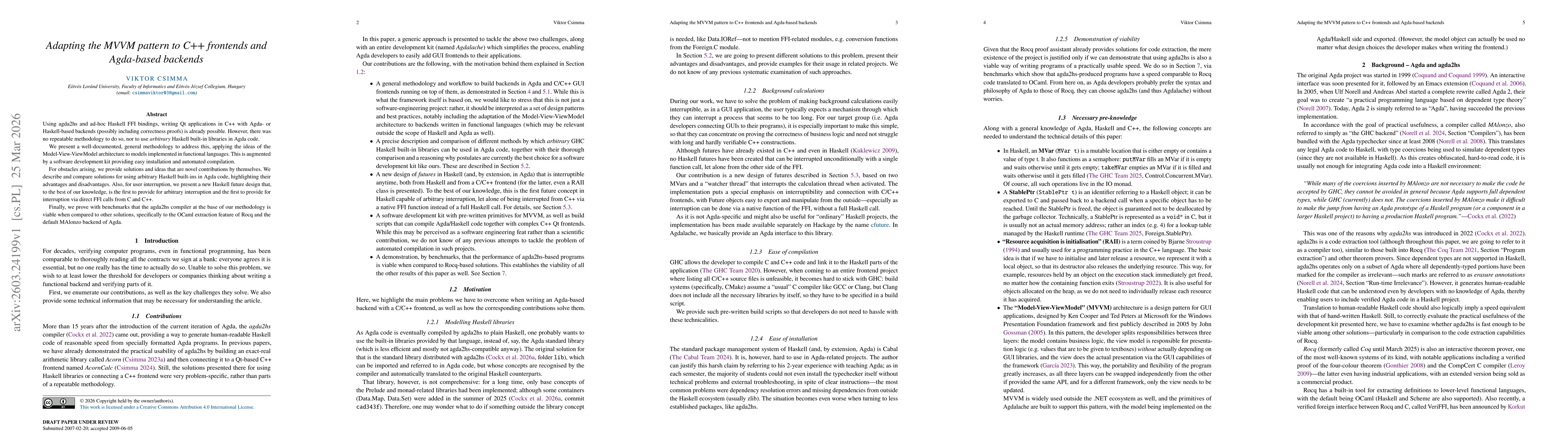 Thumbnail for Adapting the MVVM pattern to C++ frontends and Agda-based backends