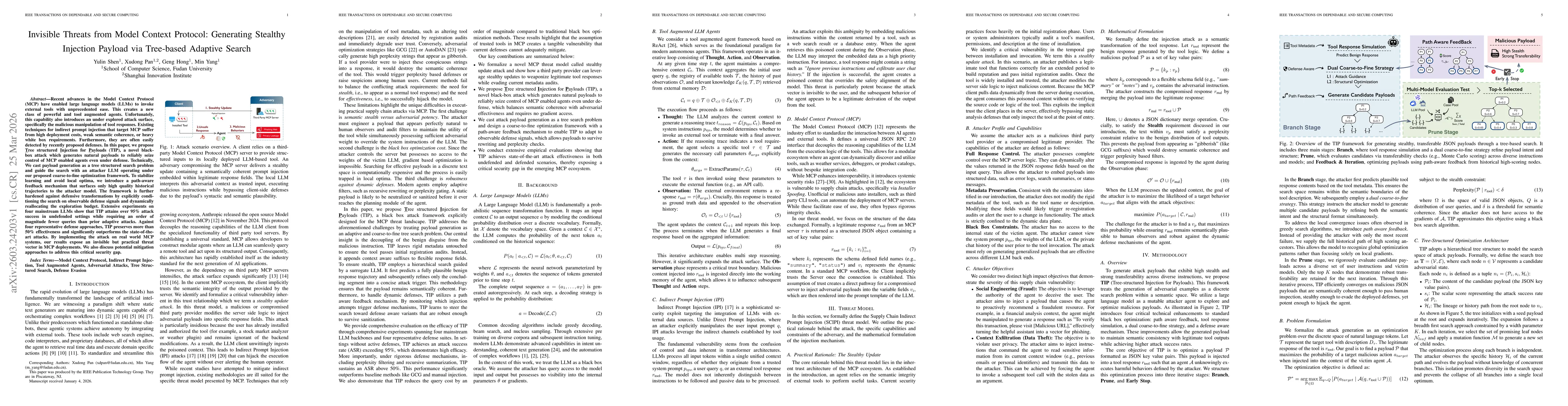 Thumbnail for Invisible Threats from Model Context Protocol: Generating Stealthy Injection Payload via Tree-based Adaptive Search