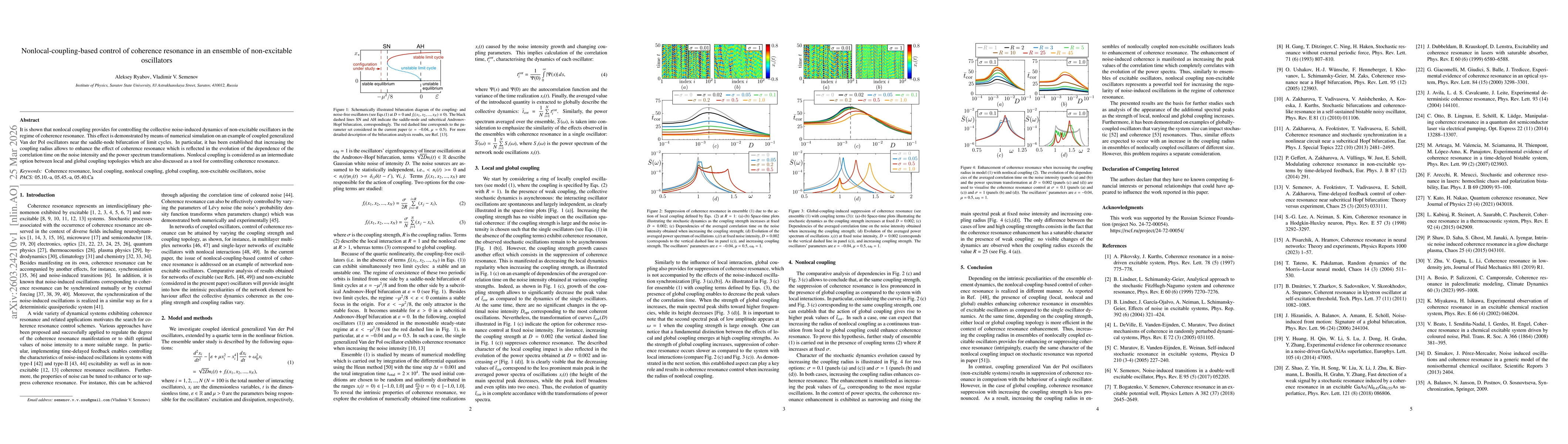 Thumbnail for Nonlocal-coupling-based control of coherence resonance in an ensemble of non-excitable oscillators