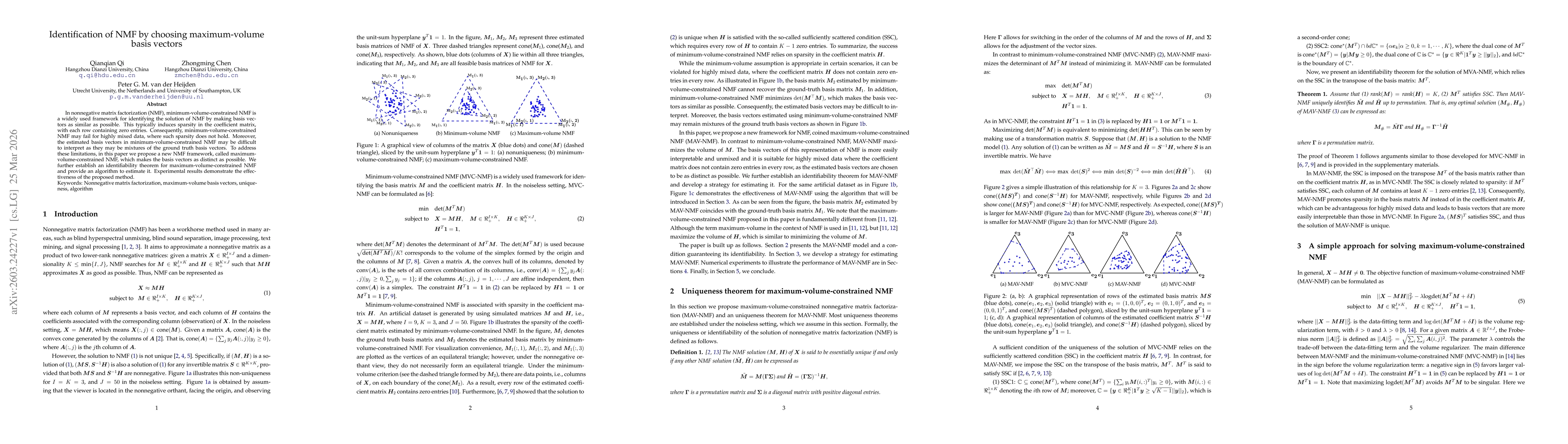 Thumbnail for Identification of NMF by choosing maximum-volume basis vectors