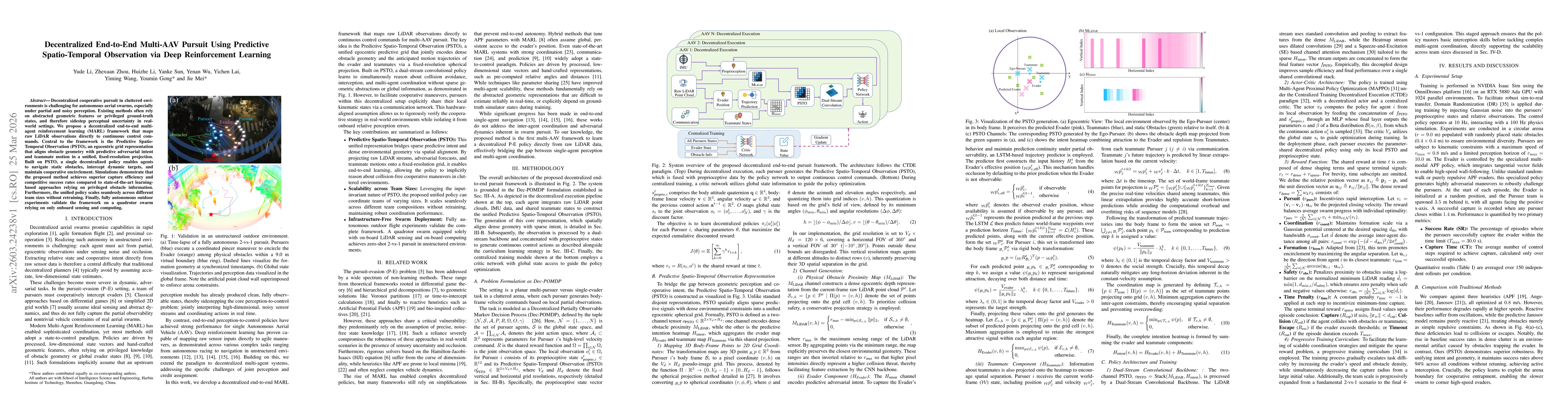 Thumbnail for Decentralized End-to-End Multi-AAV Pursuit Using Predictive Spatio-Temporal Observation via Deep Reinforcement Learning