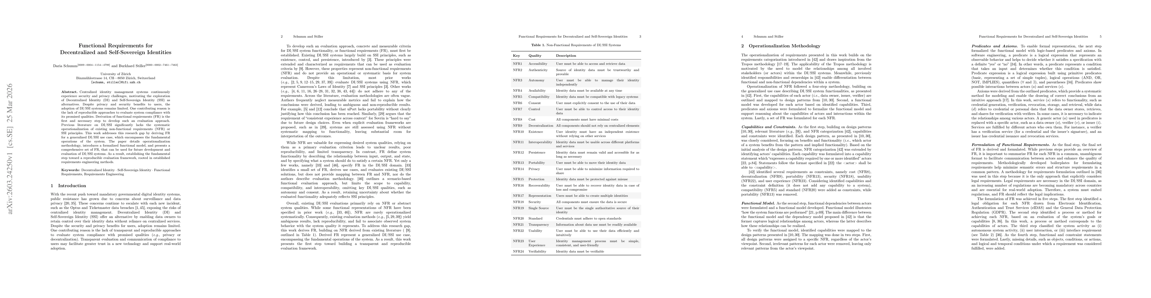 Thumbnail for Functional Requirements for Decentralized and Self-Sovereign Identities