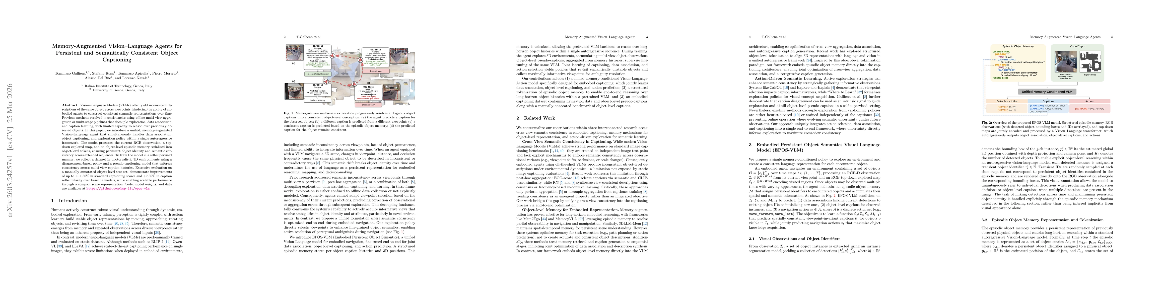 Thumbnail for Memory-Augmented Vision-Language Agents for Persistent and Semantically Consistent Object Captioning
