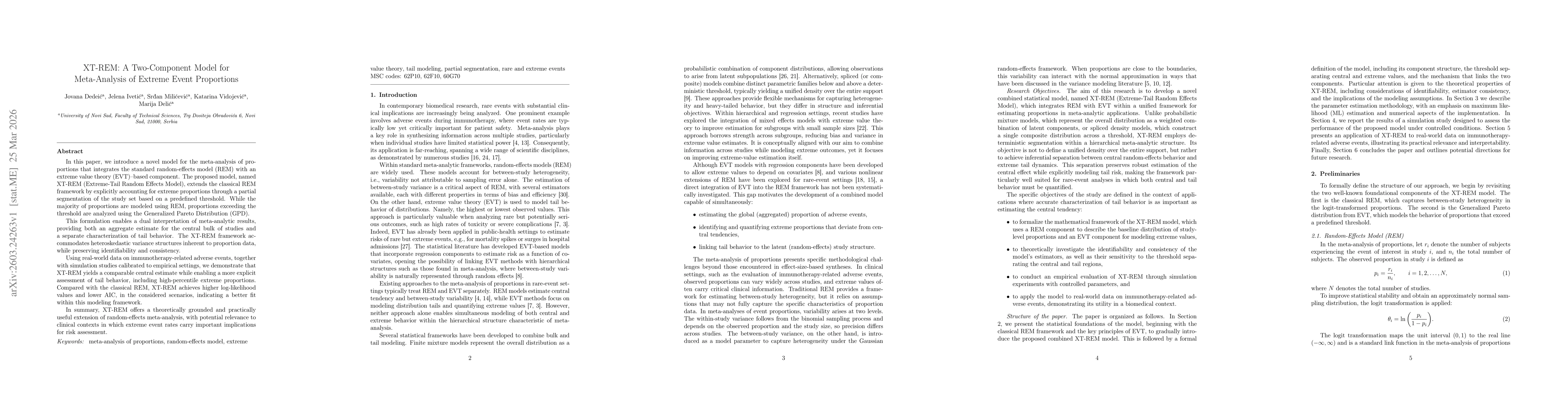 Thumbnail for XT-REM: A Two-Component Model for Meta-Analysis of Extreme Event Proportions