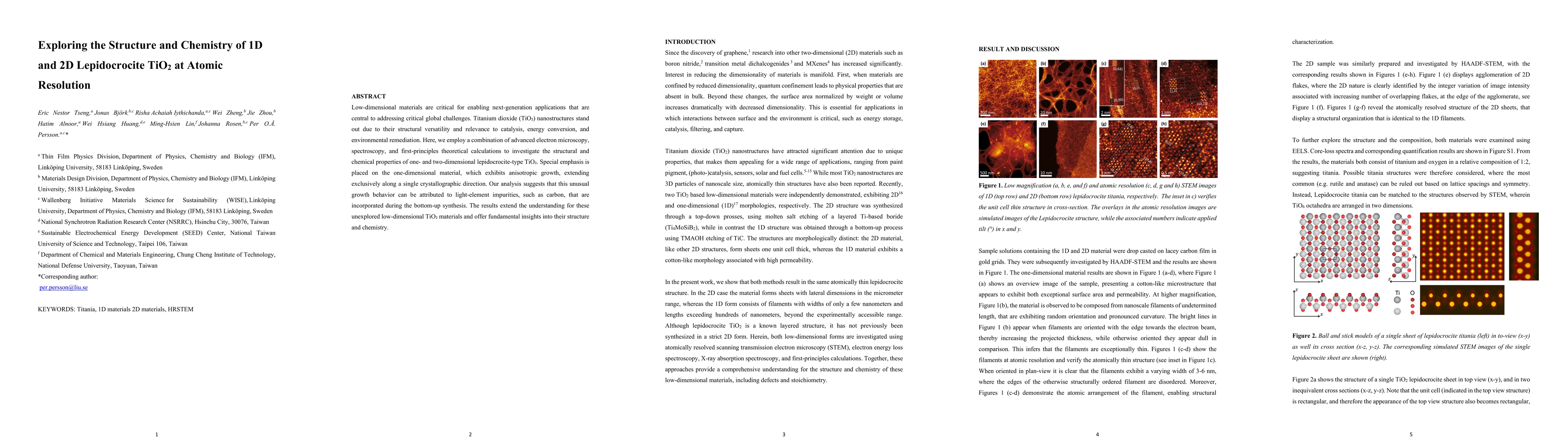 Thumbnail for Exploring the Structure and Chemistry of 1D and 2D Lepidocrocite TiO2 at Atomic Resolution