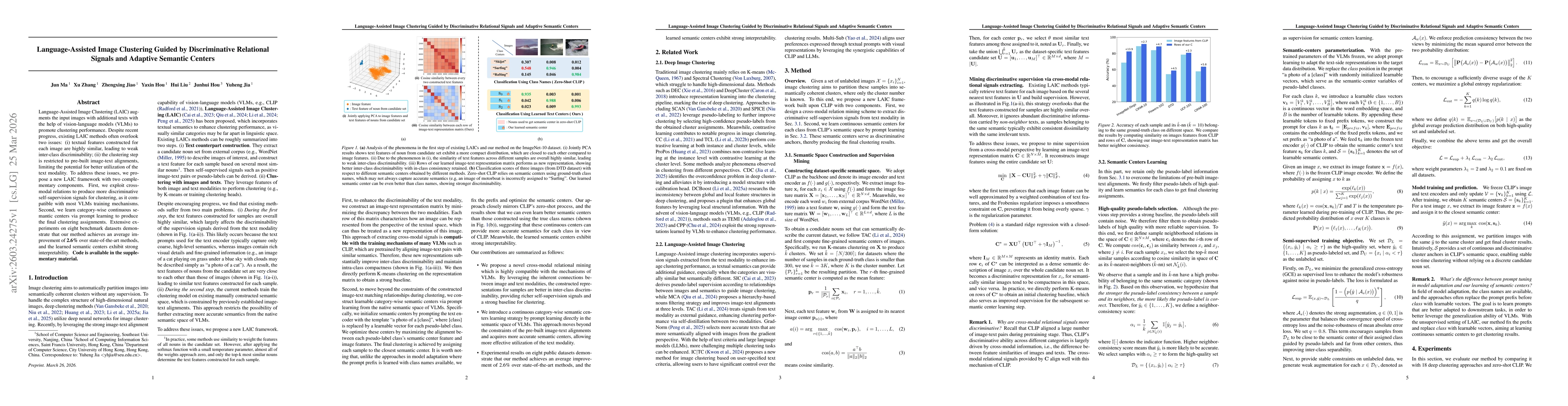 Thumbnail for Language-Assisted Image Clustering Guided by Discriminative Relational Signals and Adaptive Semantic Centers