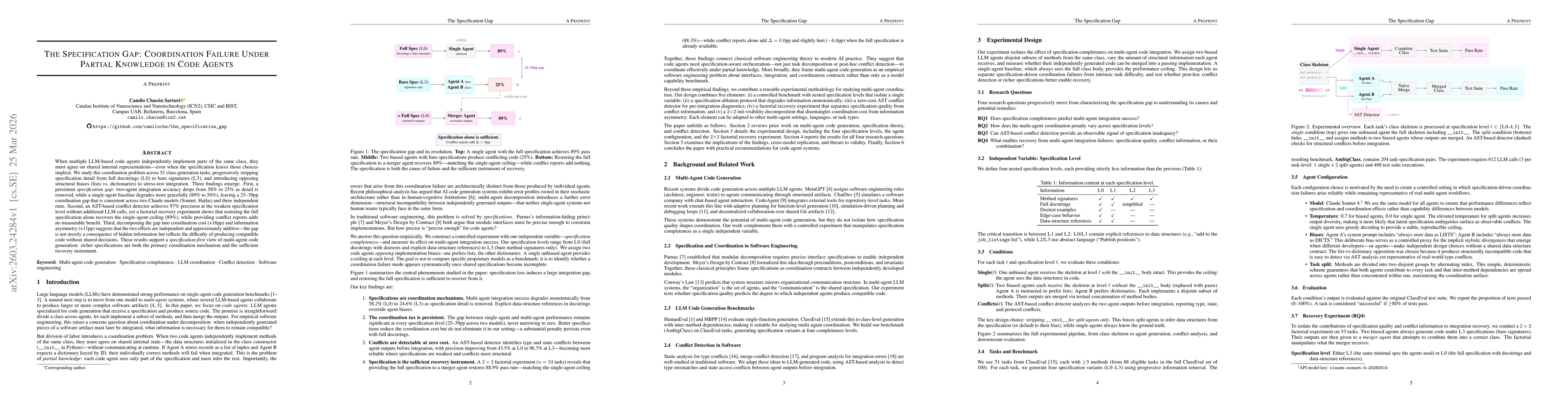 Thumbnail for The Specification Gap: Coordination Failure Under Partial Knowledge in Code Agents