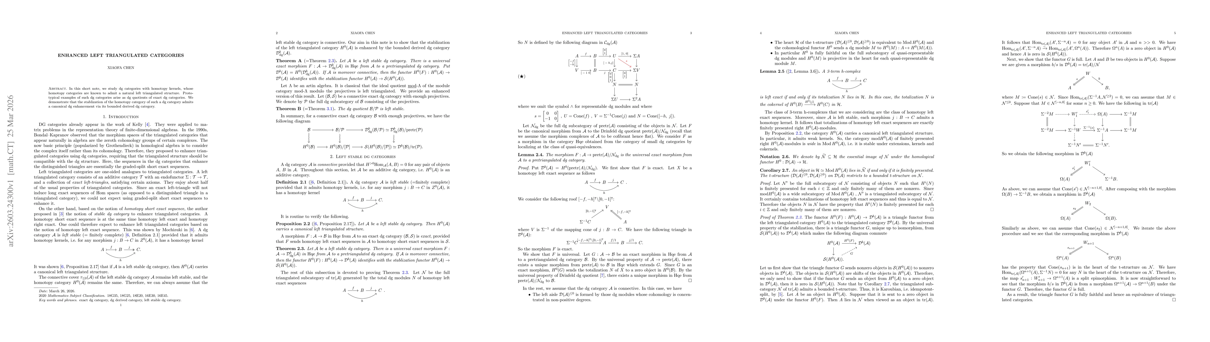 Thumbnail for Enhanced left triangulated categories
