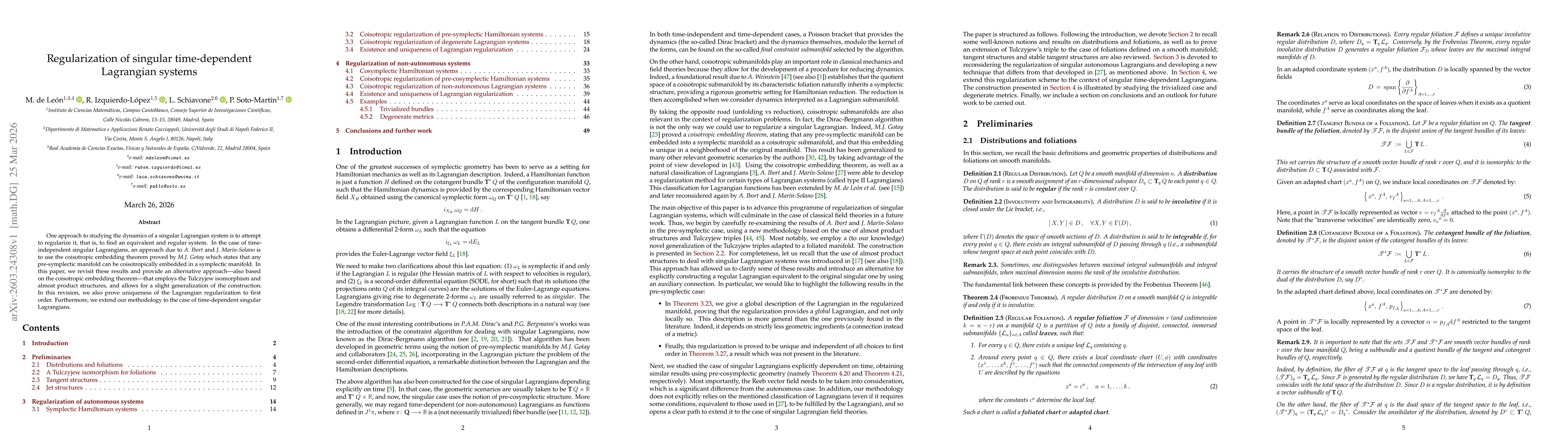 Thumbnail for Regularization of singular time-dependent Lagrangian systems