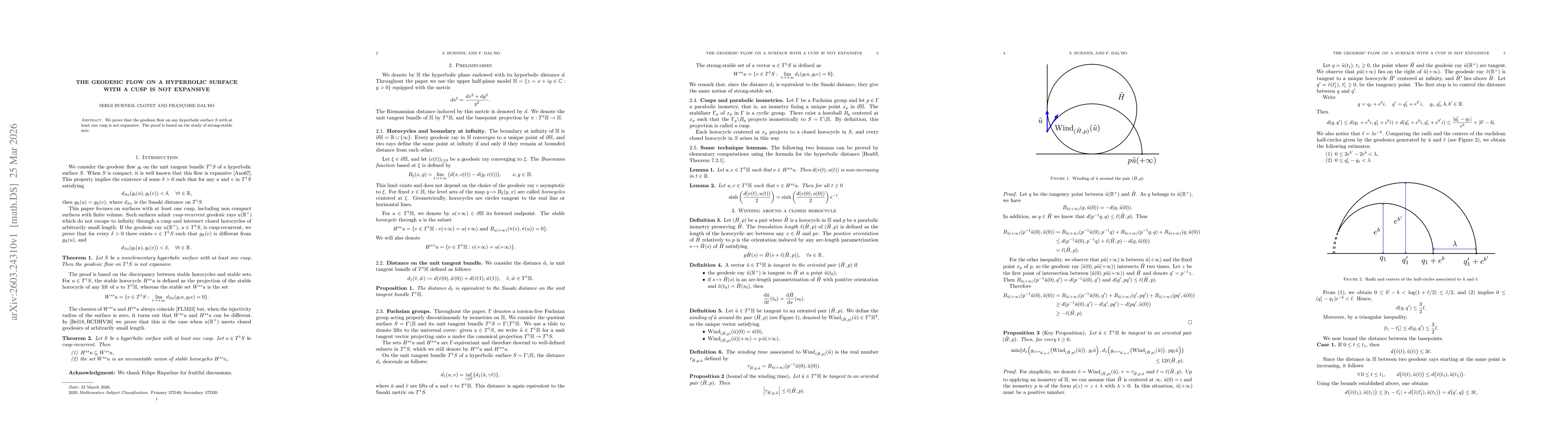Thumbnail for The geodesic flow on a hyperbolic surface with a cusp is not expansive