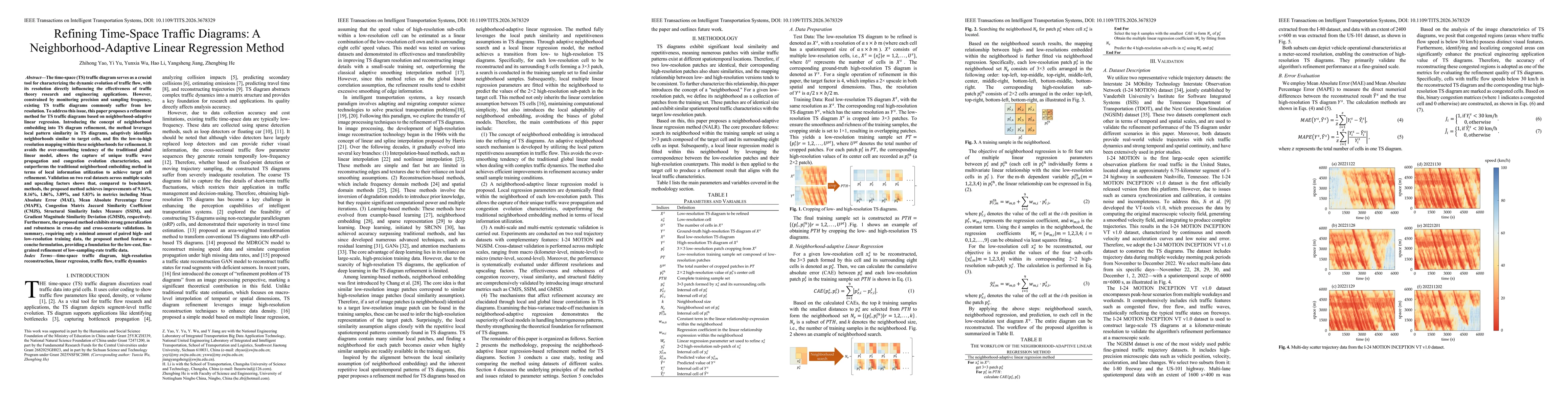 Thumbnail for Refining time-space traffic diagrams: A neighborhood-adaptive linear regression method