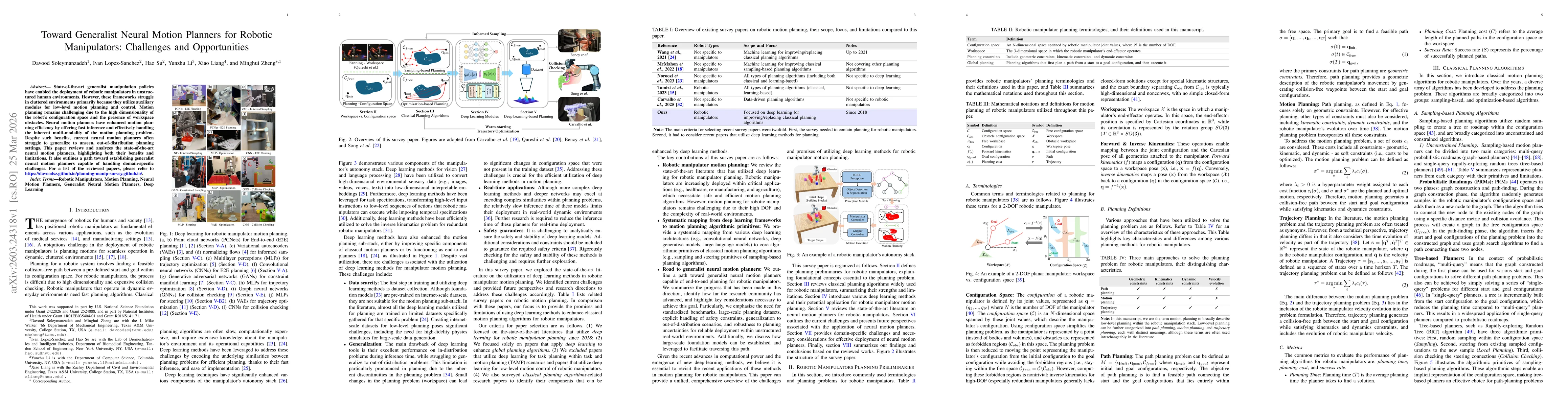 Thumbnail for Toward Generalist Neural Motion Planners for Robotic Manipulators: Challenges and Opportunities