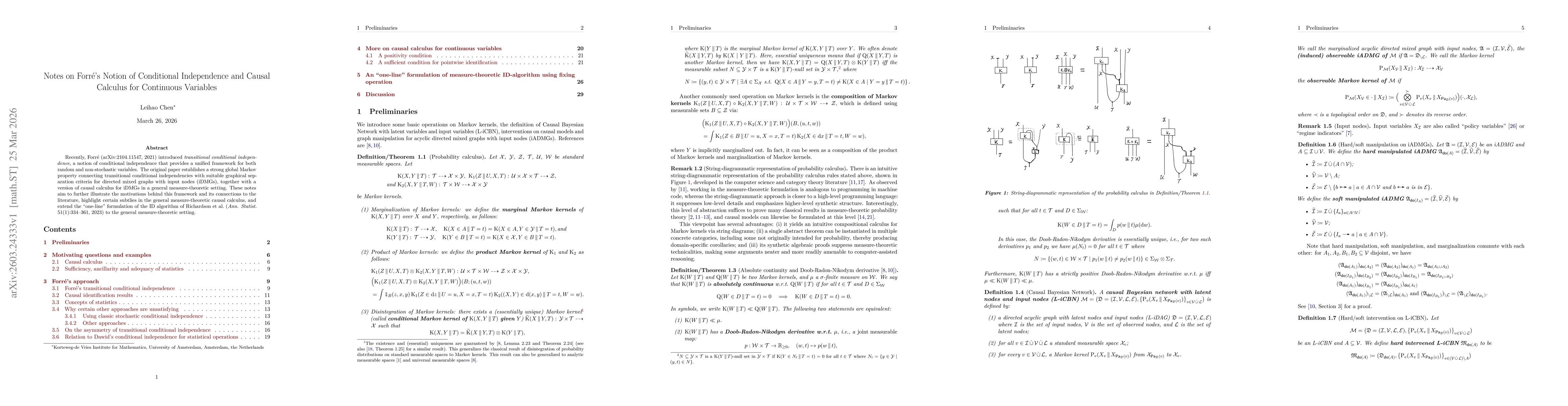 Thumbnail for Notes on Forré's Notion of Conditional Independence and Causal Calculus for Continuous Variables