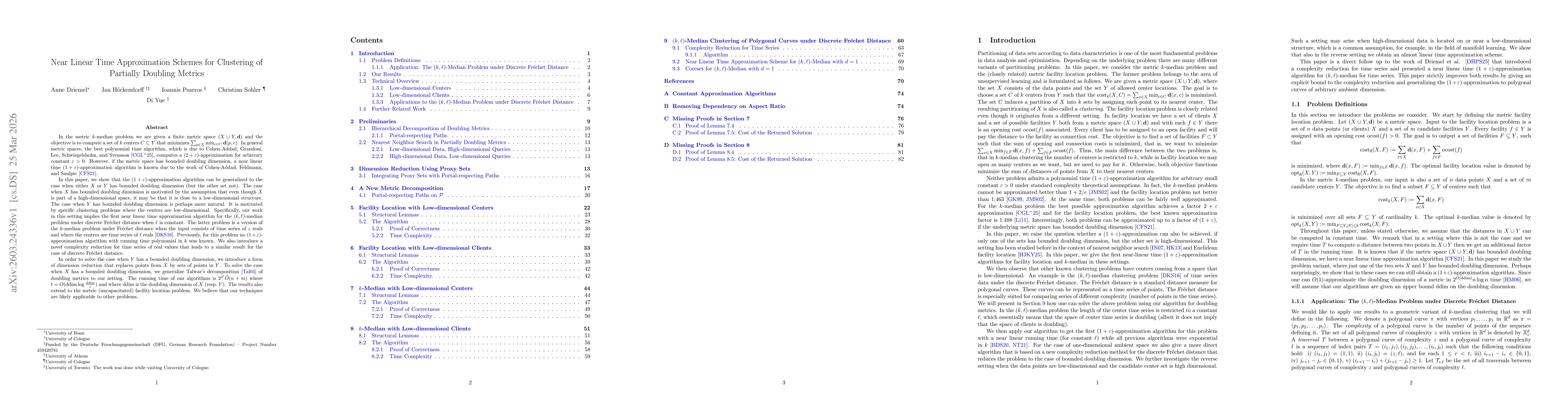 Thumbnail for Near Linear Time Approximation Schemes for Clustering of Partially Doubling Metrics