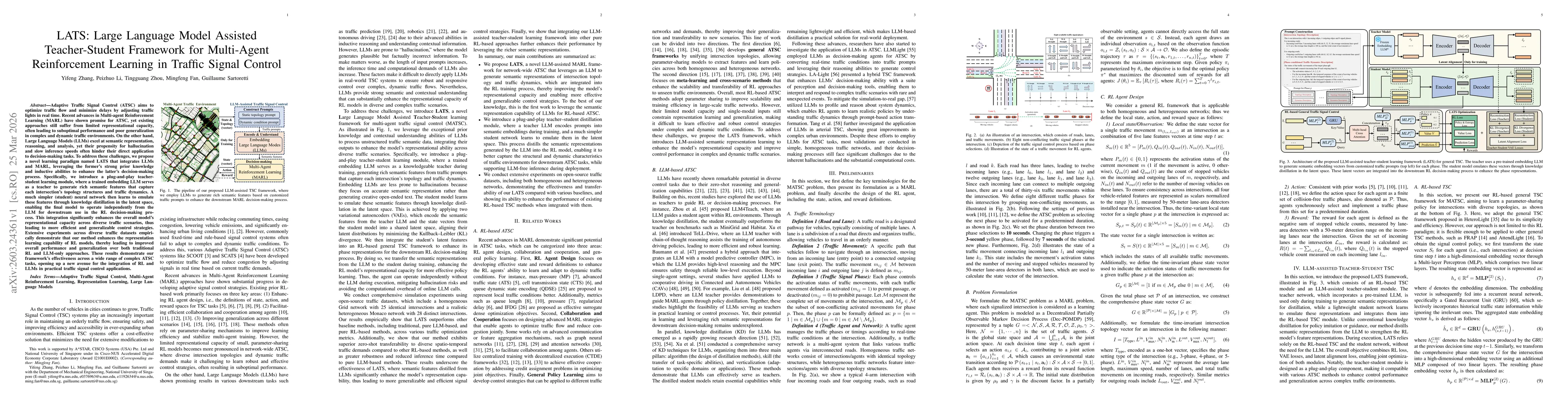 Thumbnail for LATS: Large Language Model Assisted Teacher-Student Framework for Multi-Agent Reinforcement Learning in Traffic Signal Control