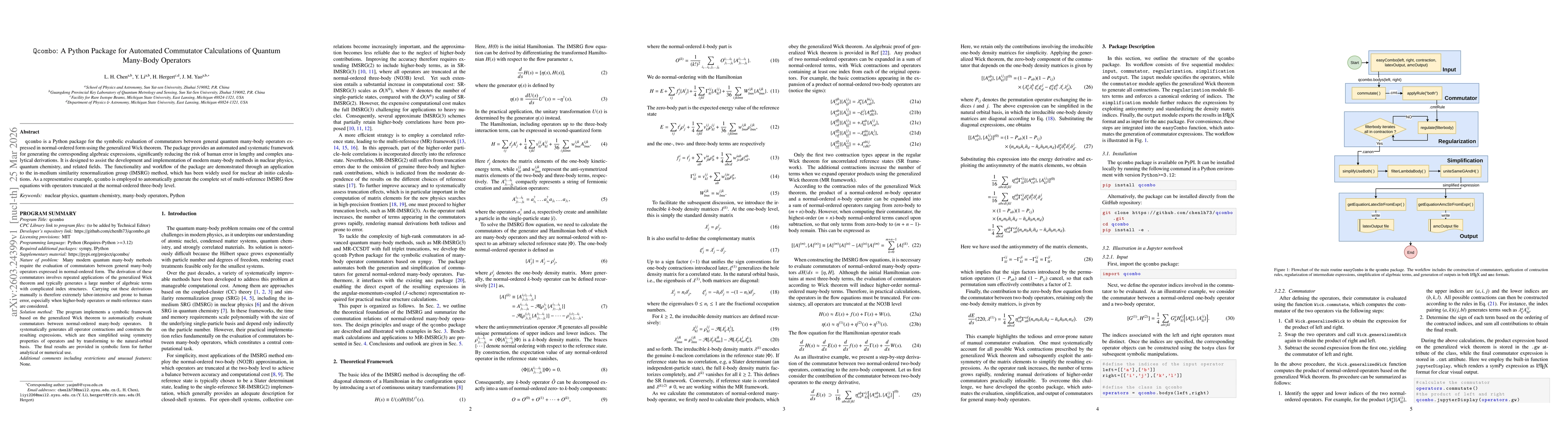 Thumbnail for Qcombo: A Python Package for Automated Commutator Calculations of Quantum Many-Body Operators