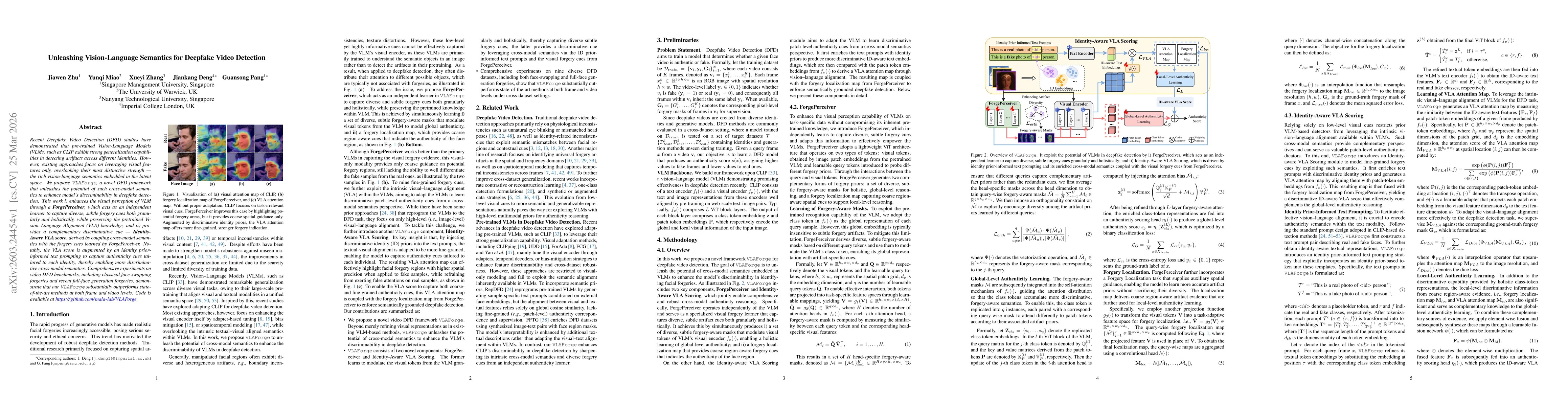 Thumbnail for Unleashing Vision-Language Semantics for Deepfake Video Detection