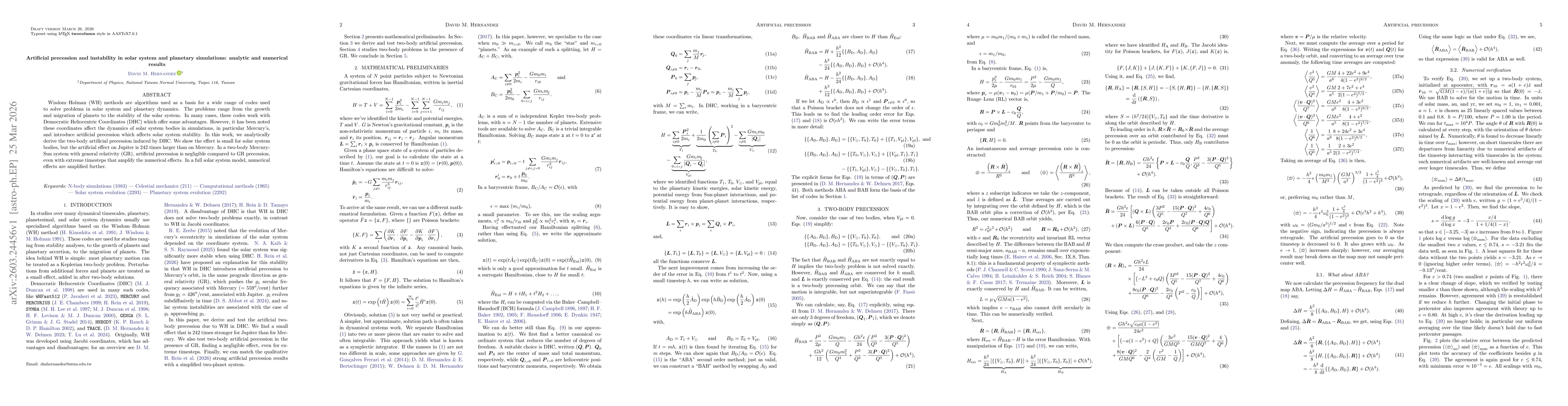 Thumbnail for Artificial precession and instability in solar system and planetary simulations: analytic and numerical results