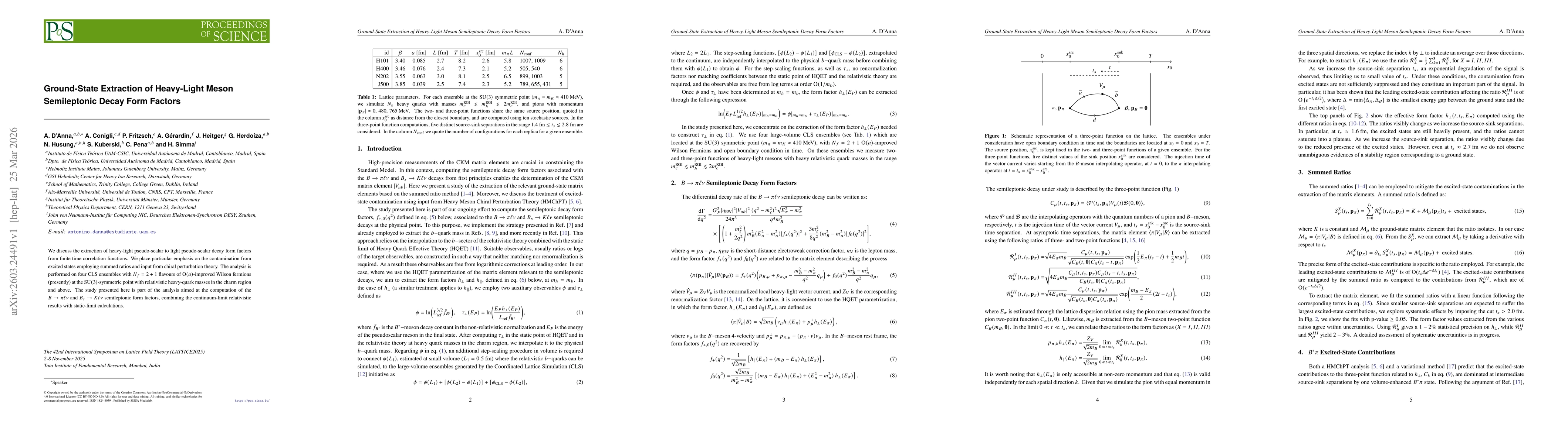 Thumbnail for Ground-State Extraction of Heavy-Light Meson Semileptonic Decay Form Factors