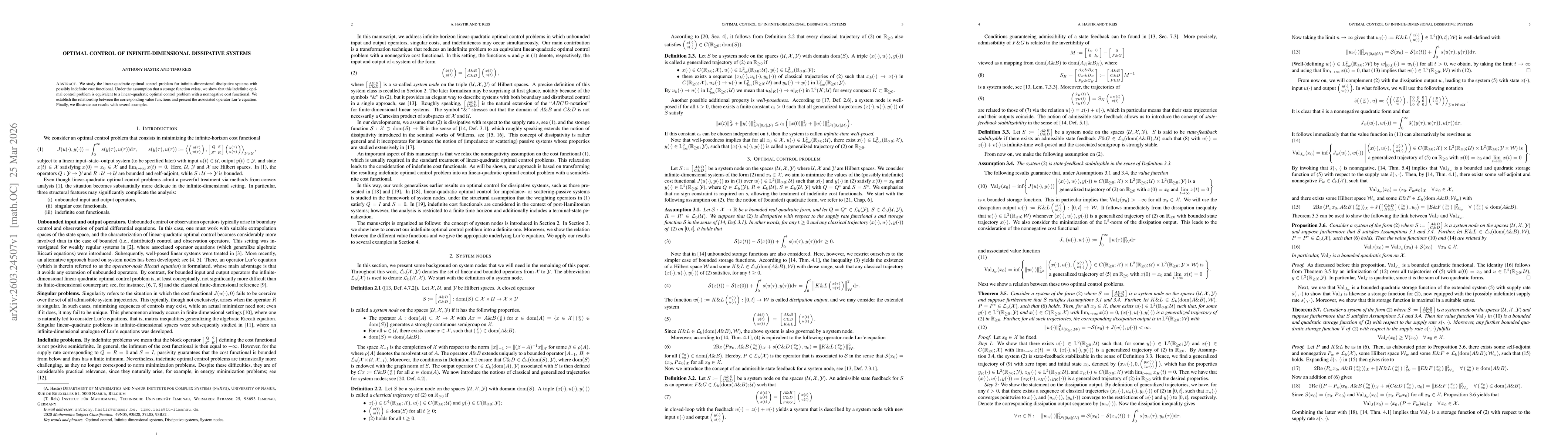 Thumbnail for Optimal control of infinite-dimensional dissipative systems