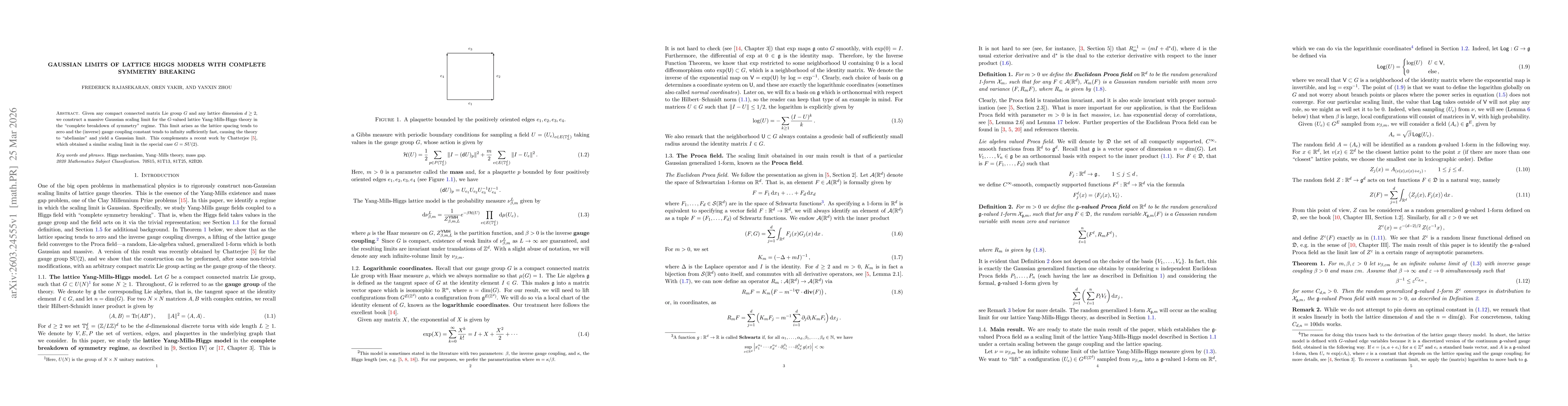 Thumbnail for Gaussian limits of lattice Higgs models with complete symmetry breaking