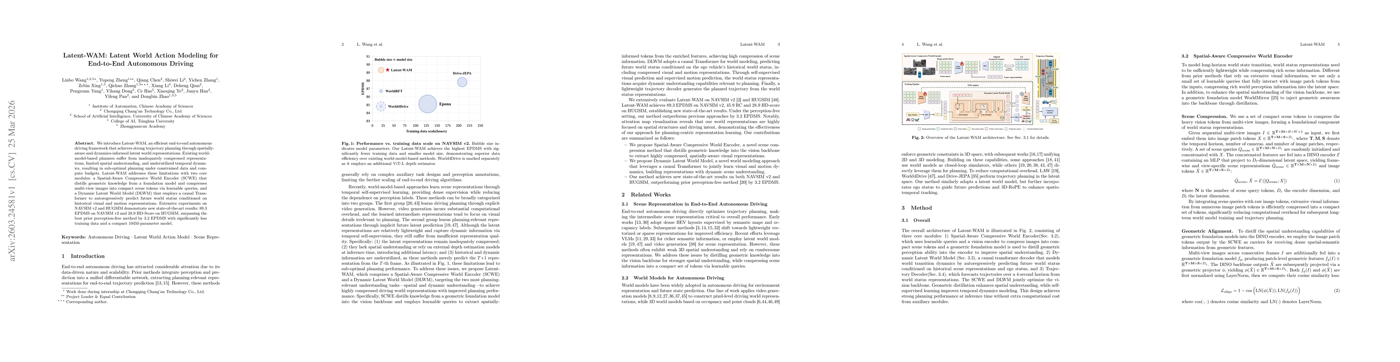 Thumbnail for Latent-WAM: Latent World Action Modeling for End-to-End Autonomous Driving