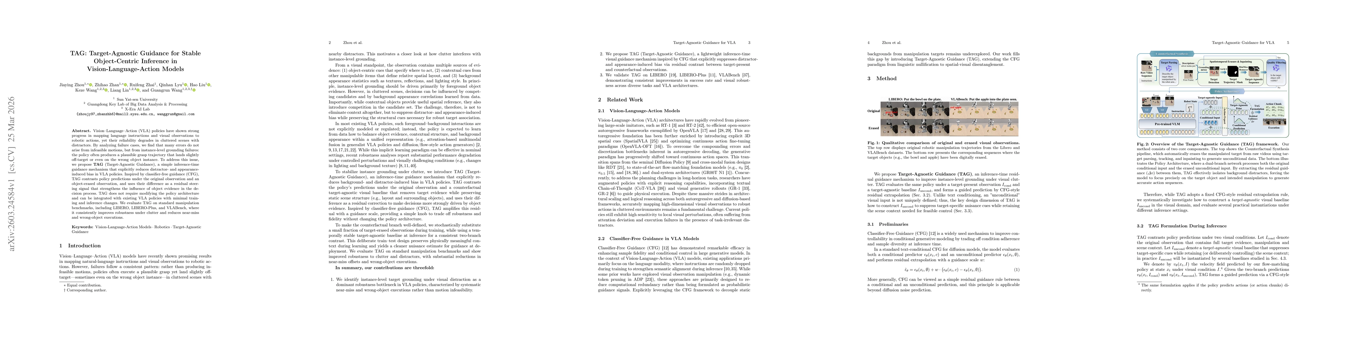 Thumbnail for TAG: Target-Agnostic Guidance for Stable Object-Centric Inference in Vision-Language-Action Models