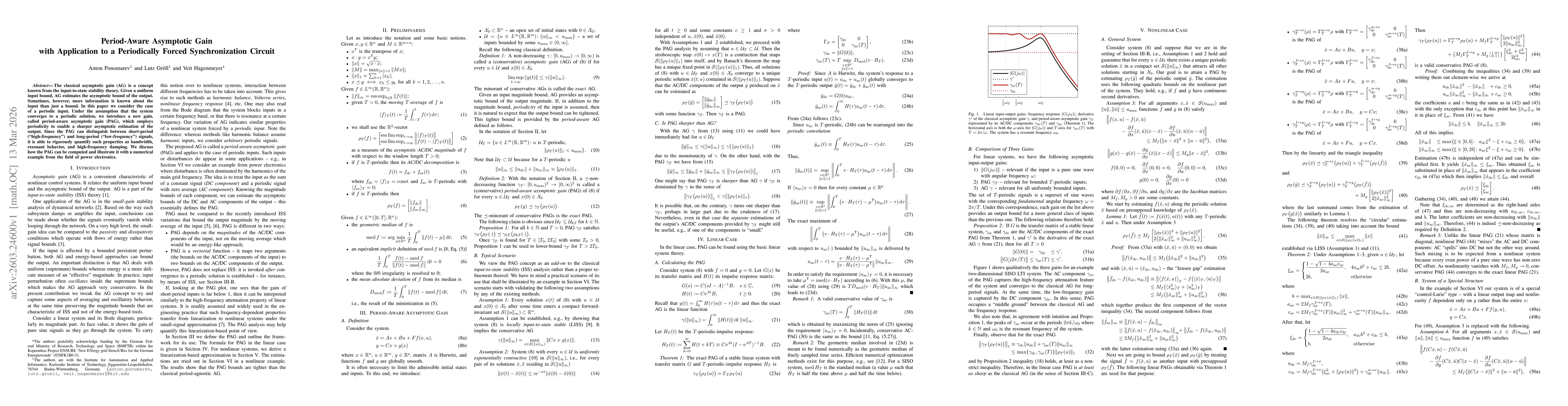 Thumbnail for Period-aware asymptotic gain with application to a periodically forced synchronization circuit