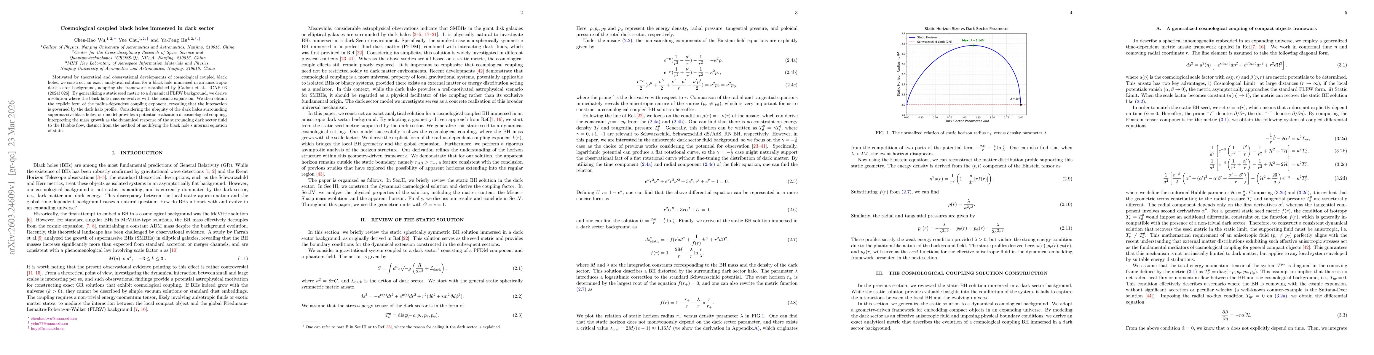 Thumbnail for Cosmological coupled black holes immersed in dark sector