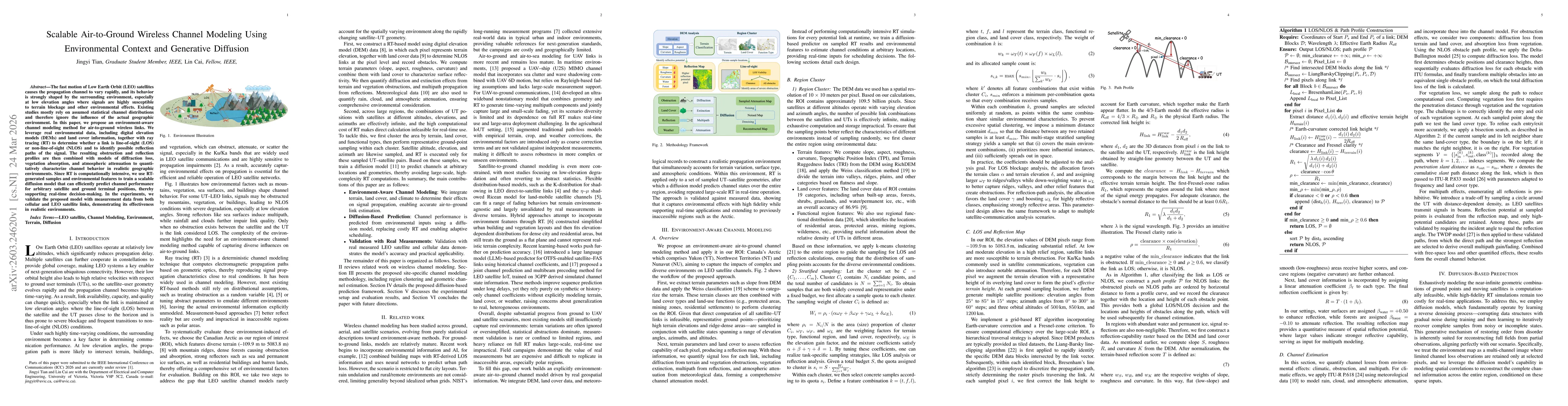 Thumbnail for Scalable Air-to-Ground Wireless Channel Modeling Using Environmental Context and Generative Diffusion