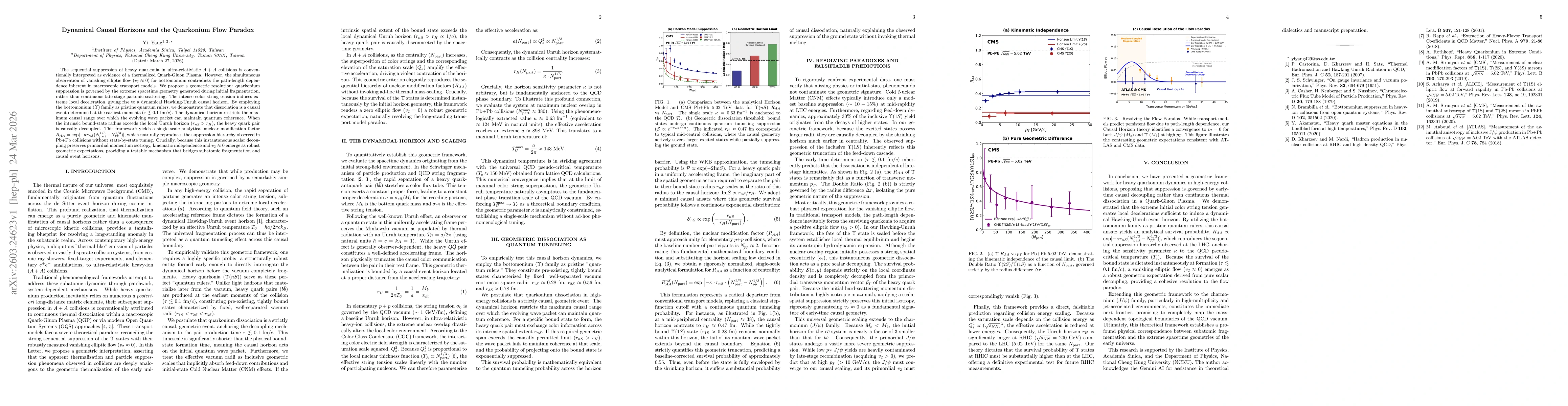 Thumbnail for Dynamical Causal Horizons and the Quarkonium Flow Paradox