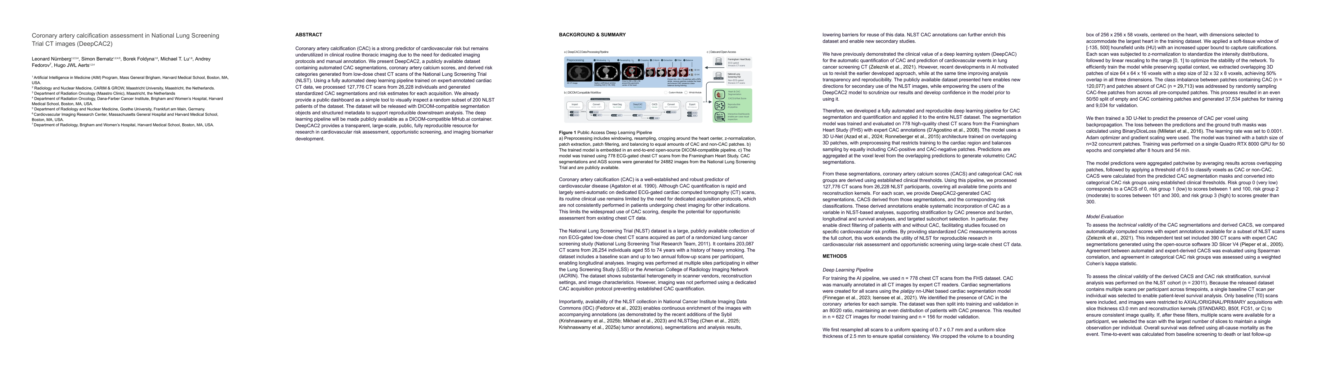 Thumbnail for Coronary artery calcification assessment in National Lung Screening Trial CT images (DeepCAC2)
