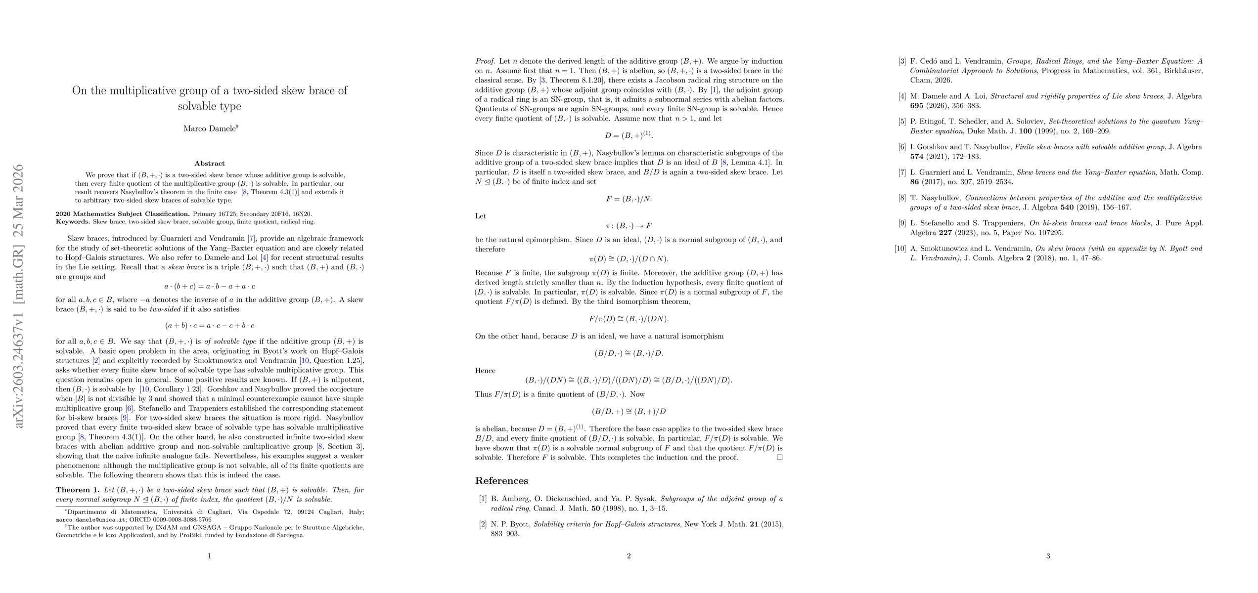 Thumbnail for On the multiplicative group of a two-sided skew brace of solvable type
