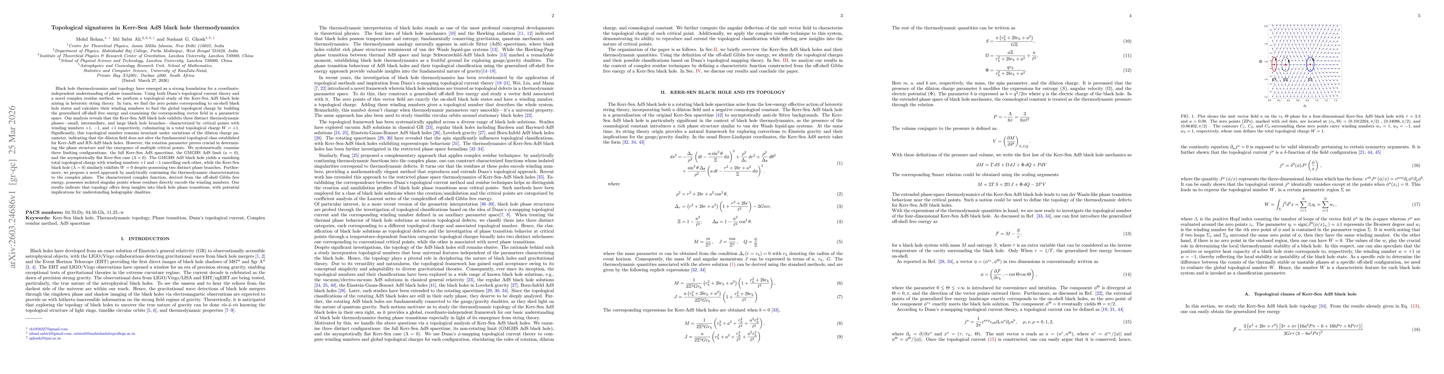 Thumbnail for Topological signatures in Kerr-Sen AdS black hole thermodynamics