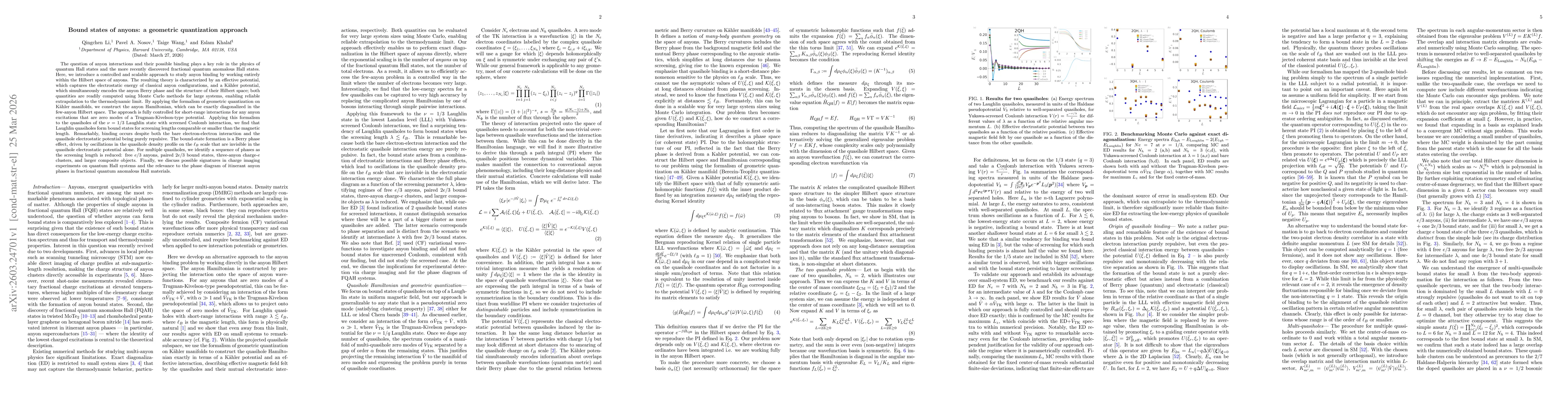 Thumbnail for Bound states of anyons: a geometric quantization approach
