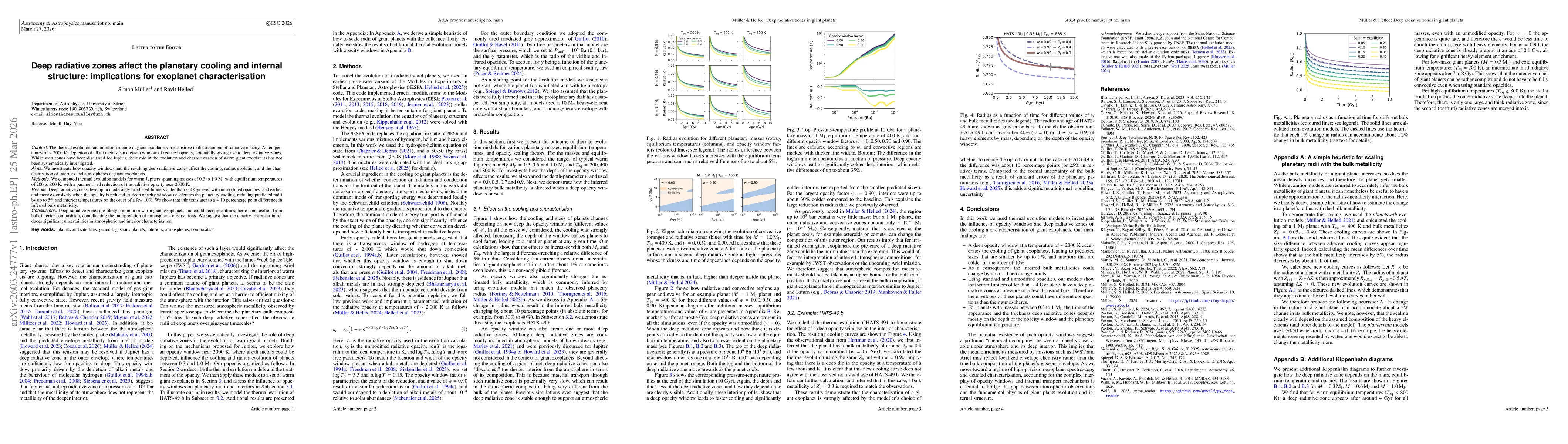 Thumbnail for Deep radiative zones affect the planetary cooling and internal structure: implications for exoplanet characterisation