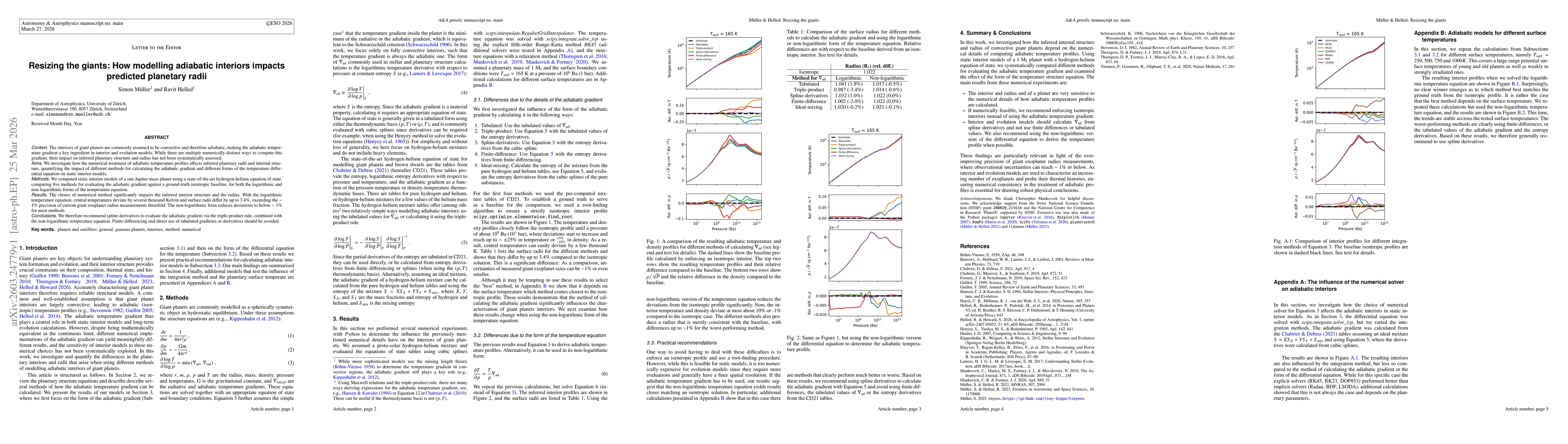 Thumbnail for Resizing the giants: How modelling adiabatic interiors impacts predicted planetary radii