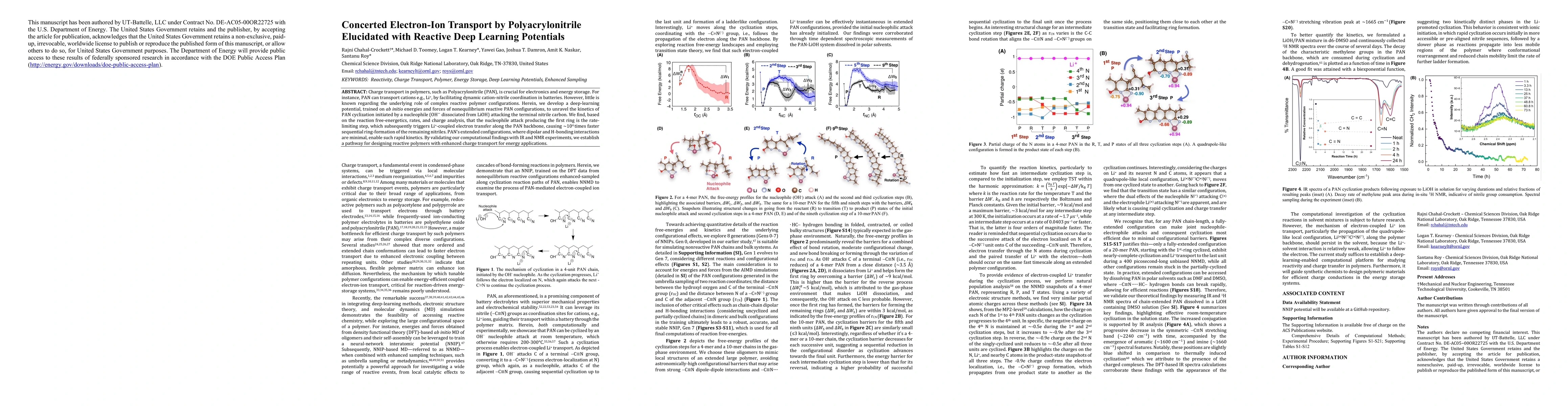 Thumbnail for Concerted Electron-Ion Transport by Polyacrylonitrile Elucidated with Reactive Deep Learning Potentials