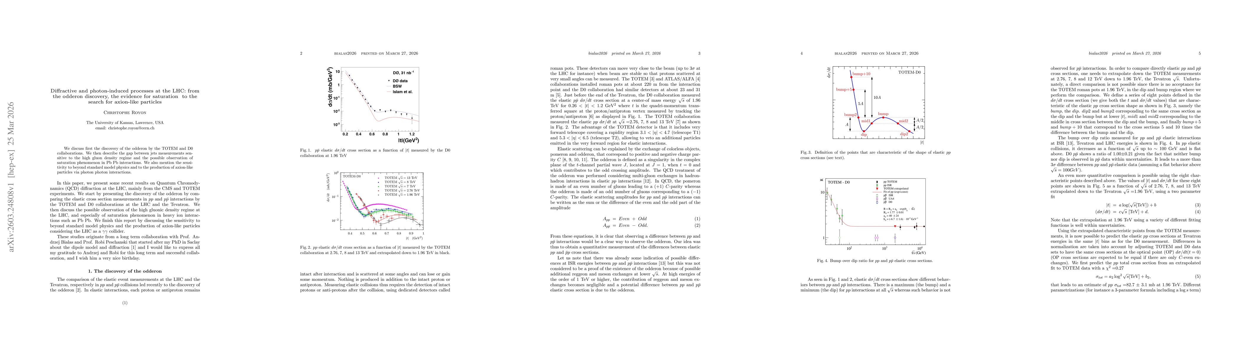 Thumbnail for Diffractive and photon-induced processes at the LHC: from the odderon discovery, the evidence for saturation to the search for axion-like particles