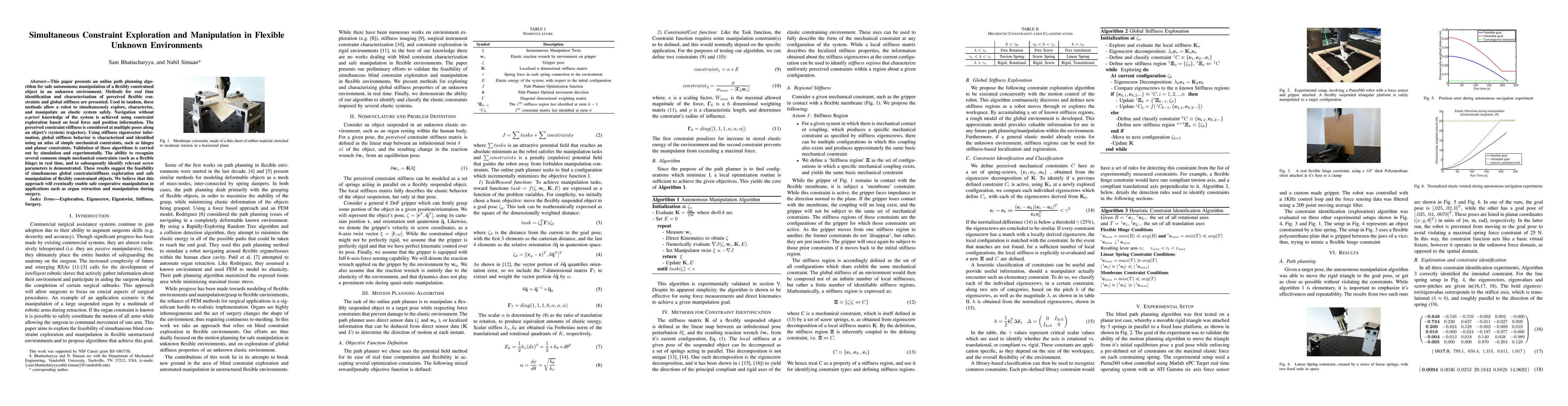 Thumbnail for Characterization of Constraints in Flexible Unknown Environments