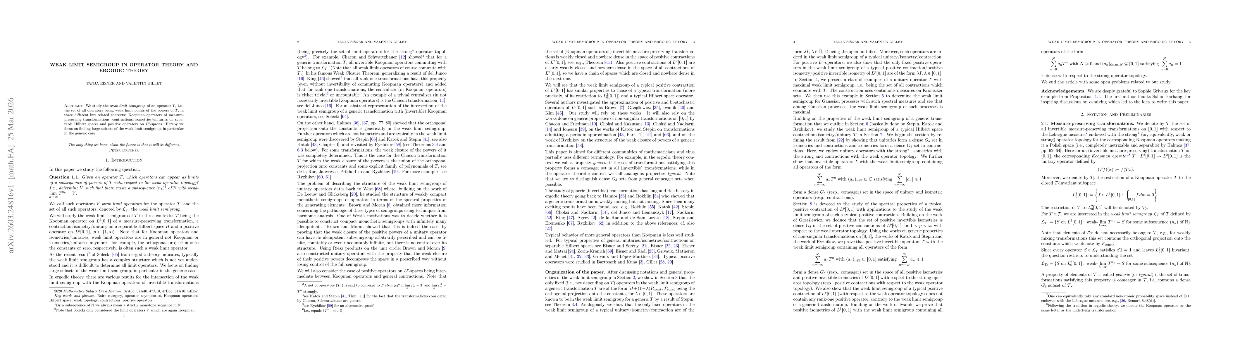 Thumbnail for Weak limit semigroup in operator theory and ergodic theory