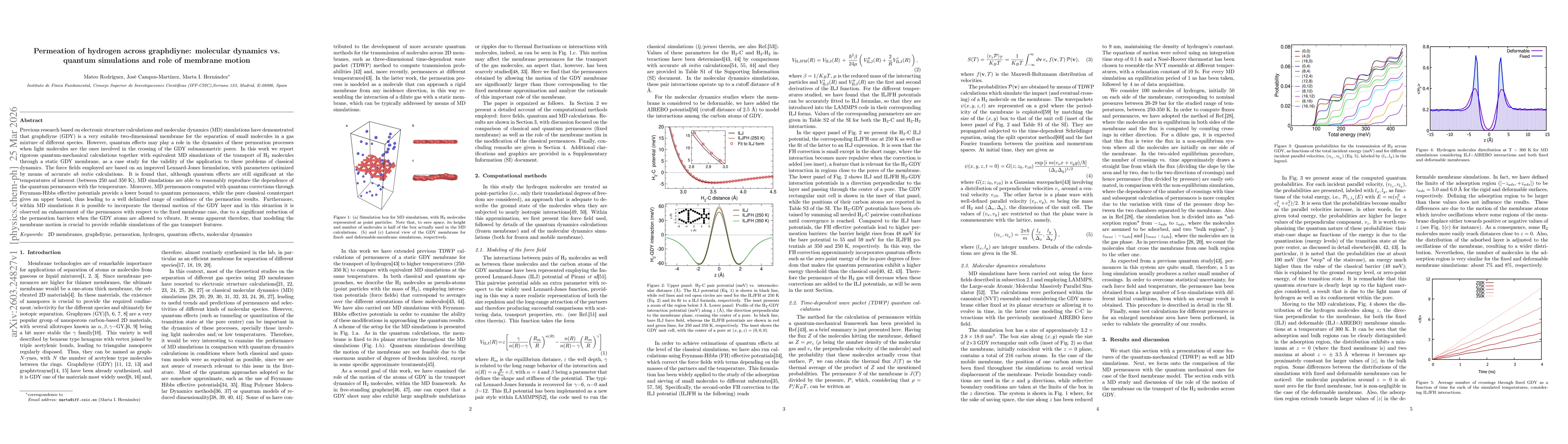 Thumbnail for Permeation of hydrogen across graphdiyne: molecular dynamics vs. quantum simulations and role of membrane motion