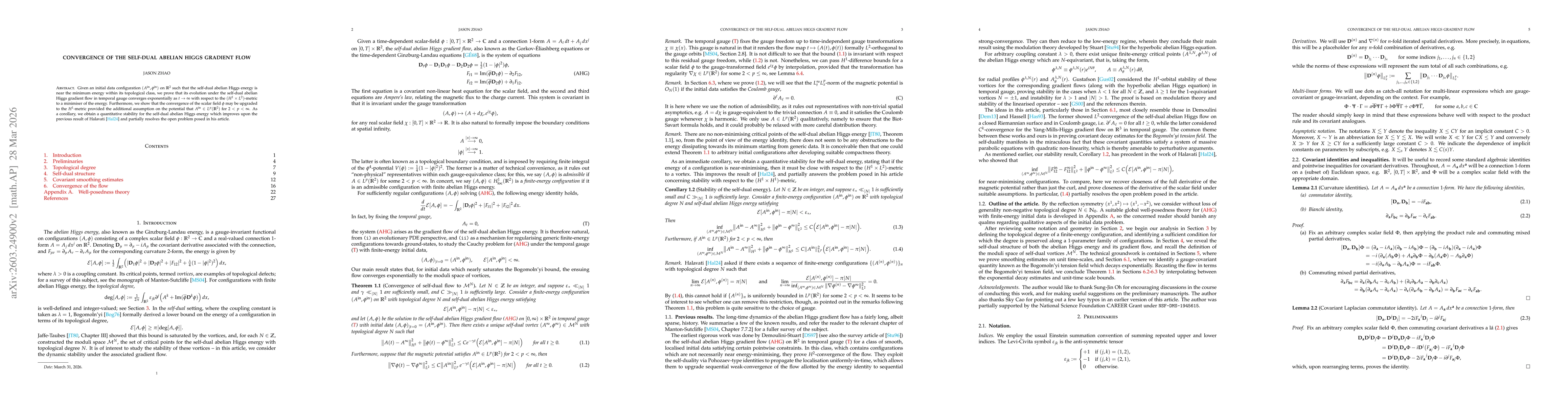 Thumbnail for Convergence of the self-dual abelian Higgs gradient flow