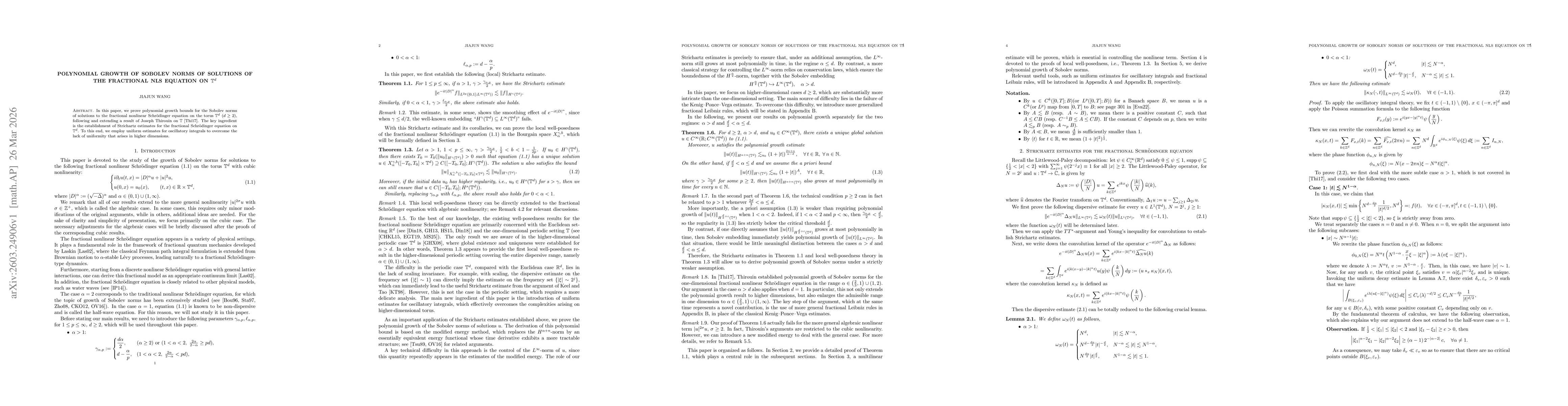 Thumbnail for Polynomial growth of Sobolev norms of solutions of the fractional NLS equation on \T^d