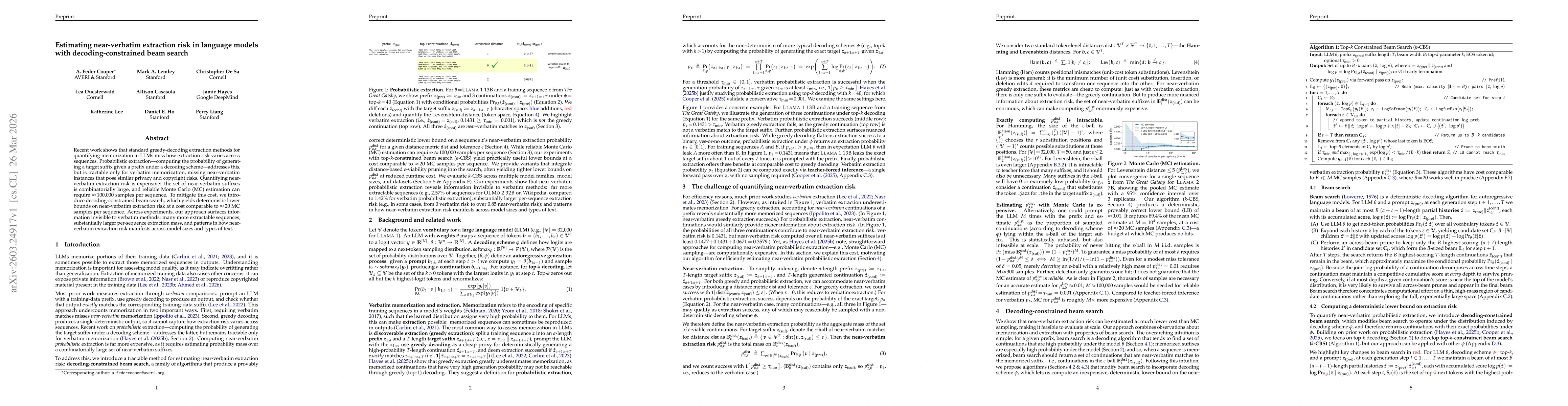 Thumbnail for Estimating near-verbatim extraction risk in language models with decoding-constrained beam search
