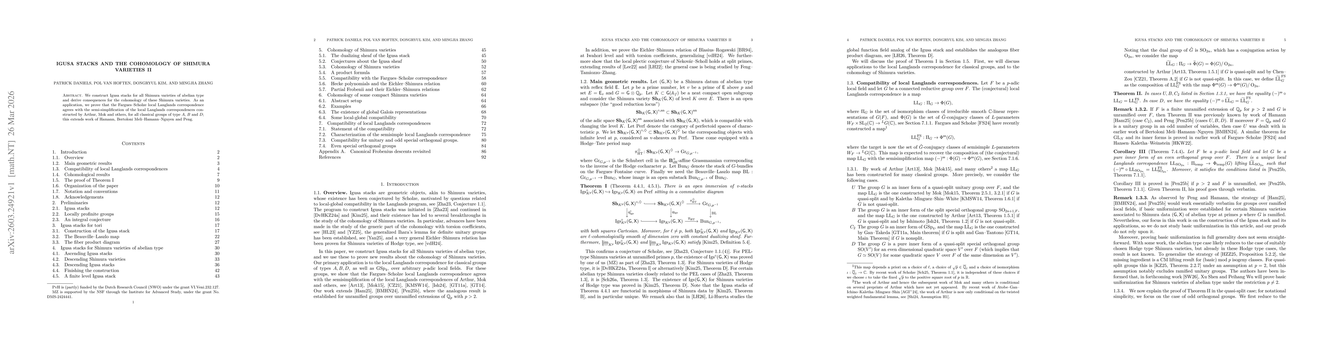 Thumbnail for Igusa Stacks and the Cohomology of Shimura Varieties II